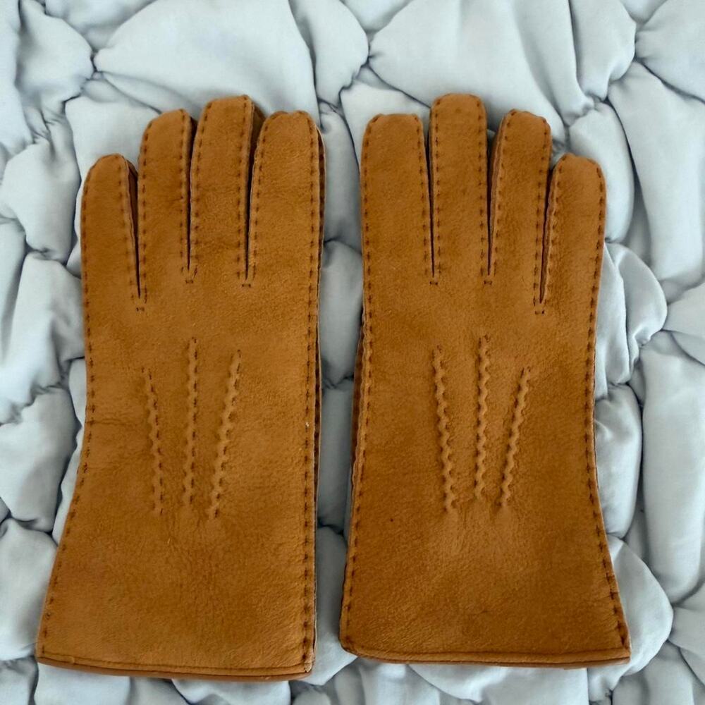 Polo Ralph Lauren Shearling Suede Tan Gloves. Originally $248.
